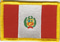 Aufnher Flagge Peru mit Wappen
 (8,5 x 5,5 cm) Flagge Flaggen Fahne Fahnen kaufen bestellen Shop