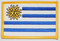 Aufnher Flagge Uruguay
 (8,5 x 5,5 cm) Flagge Flaggen Fahne Fahnen kaufen bestellen Shop