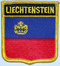 Aufnher Flagge Frstentum Liechtenstein in Wappenform
 (6,2 x 7,3 cm) Flagge Flaggen Fahne Fahnen kaufen bestellen Shop