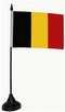 Tisch-Flagge Belgien 15x10cm
 mit Kunststoffstnder Flagge Flaggen Fahne Fahnen kaufen bestellen Shop