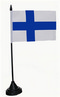 Tisch-Flagge Finnland 15x10cm
 mit Kunststoffstnder Flagge Flaggen Fahne Fahnen kaufen bestellen Shop