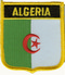 Aufnher Flagge Algerien
 in Wappenform (6,2 x 7,3 cm) Flagge Flaggen Fahne Fahnen kaufen bestellen Shop