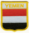 Aufnher Flagge Jemen
 in Wappenform (6,2 x 7,3 cm) Flagge Flaggen Fahne Fahnen kaufen bestellen Shop