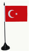 Tisch-Flagge Trkei 15x10cm
 mit Kunststoffstnder Flagge Flaggen Fahne Fahnen kaufen bestellen Shop