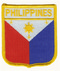 Aufnher Flagge Philippinen
 in Wappenform (6,2 x 7,3 cm) Flagge Flaggen Fahne Fahnen kaufen bestellen Shop