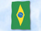Flagge Brasilien
 im Hochformat (Glanzpolyester)