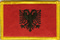 Aufnher Flagge Albanien
 (8,5 x 5,5 cm) Flagge Flaggen Fahne Fahnen kaufen bestellen Shop