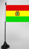 Tisch-Flagge Bolivien 15x10cm
 mit Kunststoffstnder Flagge Flaggen Fahne Fahnen kaufen bestellen Shop