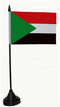 Tisch-Flagge Sudan 15x10cm
 mit Kunststoffstnder Flagge Flaggen Fahne Fahnen kaufen bestellen Shop