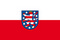 Flagge Thringen mit Wappen
 im Querformat (Glanzpolyester) Flagge Flaggen Fahne Fahnen kaufen bestellen Shop