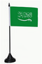 Tisch-Flagge Saudi-Arabien 15x10cm
 mit Kunststoffstnder
