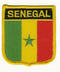 Aufnher Flagge Senegal
 in Wappenform (6,2 x 7,3 cm) Flagge Flaggen Fahne Fahnen kaufen bestellen Shop