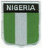 Aufnher Flagge Nigeria
 in Wappenform (6,2 x 7,3 cm) Flagge Flaggen Fahne Fahnen kaufen bestellen Shop