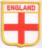 Aufnher Flagge England
 in Wappenform (6,2 x 7,3 cm) Flagge Flaggen Fahne Fahnen kaufen bestellen Shop