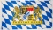 Fahne des Freistaat Bayern - Motiv 2
 mit Schrift (150 x 90 cm) in der Qualitt Sturmflagge