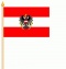 Stockflaggen sterreich mit Adler
 (45 x 30 cm) Flagge Flaggen Fahne Fahnen kaufen bestellen Shop