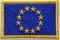 Aufnher Flagge Europa / EU
 (8,5 x 5,5 cm) Flagge Flaggen Fahne Fahnen kaufen bestellen Shop