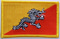 Aufnher Flagge Bhutan
 (8,5 x 5,5 cm) Flagge Flaggen Fahne Fahnen kaufen bestellen Shop