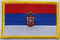 Aufnher Flagge Serbien
 (8,5 x 5,5 cm) Flagge Flaggen Fahne Fahnen kaufen bestellen Shop