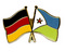 Freundschafts-Pin
 Deutschland - Dschibuti Flagge Flaggen Fahne Fahnen kaufen bestellen Shop