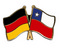 Freundschafts-Pin
 Deutschland - Chile Flagge Flaggen Fahne Fahnen kaufen bestellen Shop