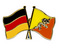 Freundschafts-Pin
 Deutschland - Bhutan Flagge Flaggen Fahne Fahnen kaufen bestellen Shop