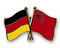 Freundschafts-Pin
 Deutschland - China Flagge Flaggen Fahne Fahnen kaufen bestellen Shop