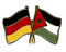 Freundschafts-Pin
 Deutschland - Jordanien Flagge Flaggen Fahne Fahnen kaufen bestellen Shop