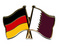 Freundschafts-Pin
 Deutschland - Katar Flagge Flaggen Fahne Fahnen kaufen bestellen Shop