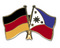 Freundschafts-Pin
 Deutschland - Philippinen Flagge Flaggen Fahne Fahnen kaufen bestellen Shop