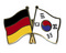Freundschafts-Pin
 Deutschland - Sdkorea Flagge Flaggen Fahne Fahnen kaufen bestellen Shop