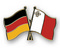 Freundschafts-Pin
 Deutschland - Malta Flagge Flaggen Fahne Fahnen kaufen bestellen Shop