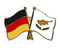 Freundschafts-Pin
 Deutschland - Zypern Flagge Flaggen Fahne Fahnen kaufen bestellen Shop