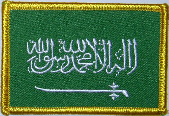 Aufnäher Flagge Saudi-Arabien
(8,5 x 5,5 cm) Bild von Aufnäher Flagge Saudi-Arabien-Fahne Aufnäher Flagge Saudi-Arabien-Flagge im Fahnenshop bestellen