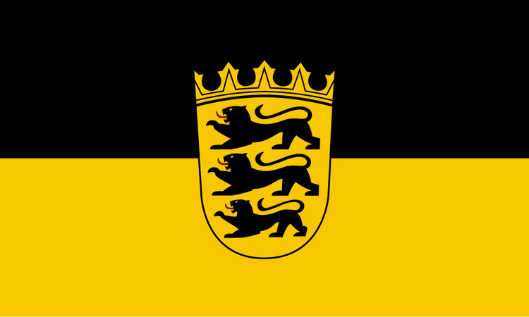 Flagge Baden-Württemberg mit Wappen
im Querformat (Glanzpolyester) Bild von Flagge Baden-Württemberg mit Wappen im Querformat (Glanzpolyester)-Fahne Flagge Baden-Württemberg mit Wappen im Querformat (Glanzpolyester)-Flagge im Fahnenshop bestellen