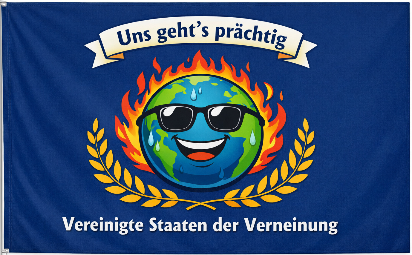 Flagge der Klima-Verneinung
(150 x 90 cm) Bild von Flagge der Klima-Verneinung-Fahne Flagge der Klima-Verneinung-Flagge im Fahnenshop bestellen