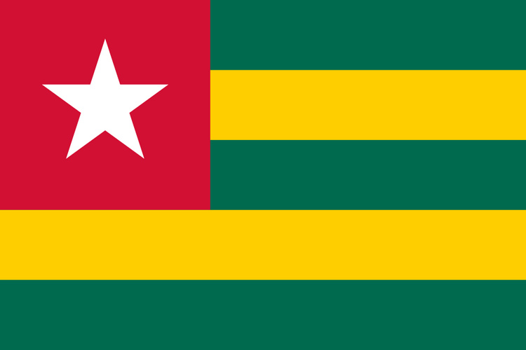 Flagge Togo
im Querformat (Glanzpolyester) Bild von Flagge Togo im Querformat (Glanzpolyester)-Fahne Flagge Togo im Querformat (Glanzpolyester)-Flagge im Fahnenshop bestellen