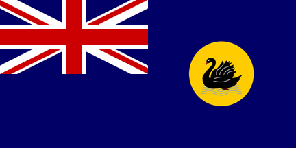 [Variant WA flag with markings on swan]