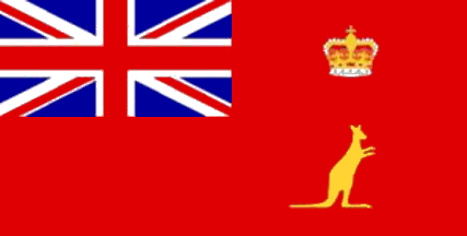 [Victorian colonial red ensign, 1870-75, probably to 1903]