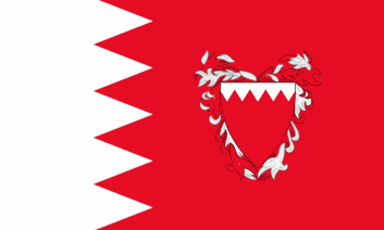 [Bahraini Flag with arms]