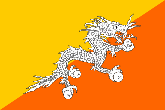 AUFNÄHER Patch FLAGGEN flagge  Bhutan  flag Fahne  7x4.5cm 