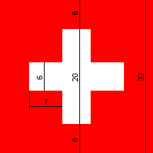 [Flag of Switzerland, construction sheet (2000)]