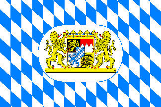 [Flag Variant, Horizontal Lozengy with Coat-of-Arms (Bavaria, Germany)]