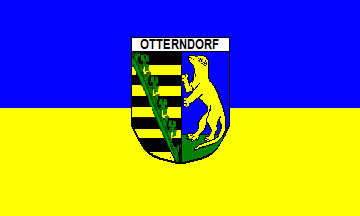 [Otterndorf flag with CoA and inscription]