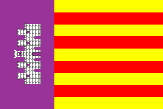 Fahne Flagge Mallorca 90 x 150 cm mit 2 Ösen 