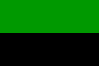 [Black over green, 2:3]