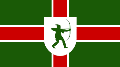 [Flag of Nottinghamshire, England]