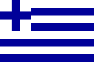 Goldenship Griechenland-Flagge Blau