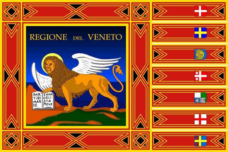 Fahnenkette Flaggenkette Girlande Italien Venedig Republik 697-1797 Fahnen  Flagg
