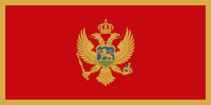 Stockflagge Fahne Flagge Montenegro 30 x 45 cm